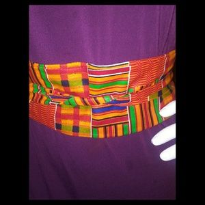 Hand made kente design fabric belt